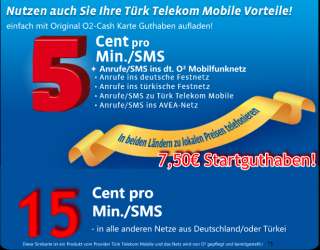 Turk Telekom Mobile Prepaid SimKarte Türk Telekom 7,5€  