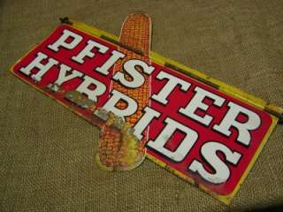 RARE Vintage Pfister Seed Sign  Antique Old Signs Feed  