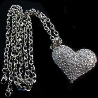 NEW Elegant Multi rhinestone pendant Heart Necklace  