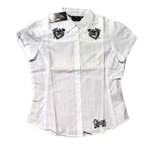 HARLEY® WOMENS EMBROIDERED WOVEN SHIRT 96663 09VW NEW*  