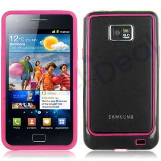 TPU Bumper für Samsung i9100 Galaxy S2   schwarz/pink 4250646514683 