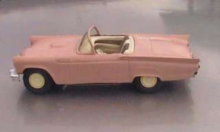 vintage 1957 ford thunderbird pink convertible amt promo model 