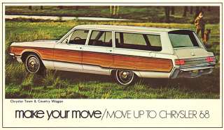 1968 Chrysler TOWN & COUNTRY Wagon NOS DEALER PROMO PC  