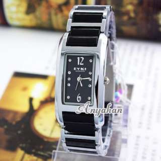 Hight ElegantNew Lady Women White Black Bracelet Wrist Watch Gift 