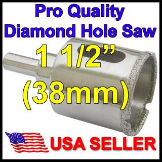 Diamond Hole Saw 38mm 1 1/2 Porcelain Granite Glass HQ  