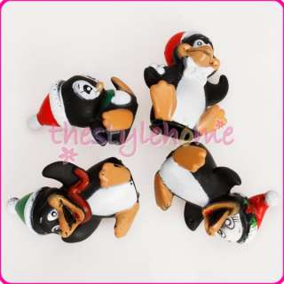   Favours Penguin soft Finger Puppes Christmas Theme gift Green Red Hat
