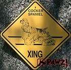 COCKER SPANIEL Dog Crossing XING Yellow Street SIGN New
