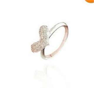 Romantic Little Cute Heart Crystal Ring For Lady Girl w127 great gift 