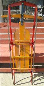   FLEXIBLE FLYER YANKEE CLIPPER WOODEN METAL SNOW SLED TOY #1  