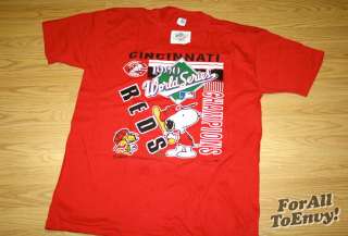 Vintage Cincinnati Reds Snoopy t shirt 1990 NWT mlb  