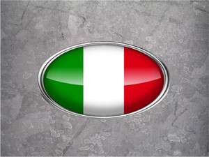 Italy Italian Flag Shield Decal Sticker 5w x 3h  