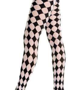 Black & White 80s Checkered Tights Punk Emo Deathrock  