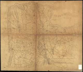 1860s Civil War map Loudoun County Virginia  
