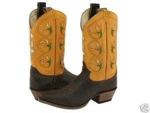 Justin Vintage Ladies Cowboy Boots L6302 brown & yellow  