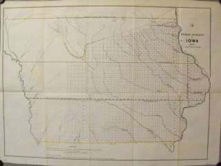 Scarce Iowa 1849 Map Sioux Indian Territory Boundary  