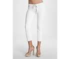 NWT GUESS Skinny Lace up Capris Cropped Pants Jeans White sz 31