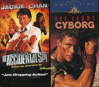 VHS KNOCK OFF,UNIVERSAL SOLDIER,CYBORG,ACCIDENTAL SPY  