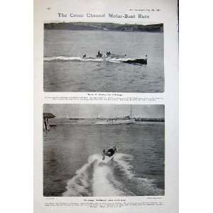 1905 Kanal Motorboot Regatta Mapier Rapiere Boulogne  