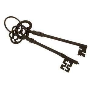 Vintage Oversized Iron Keys  