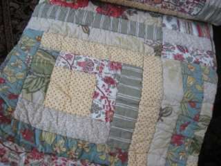 POTTERY BARN BLOOMIE PATCHWORK QUILT~KING/CAL K~NEW~  