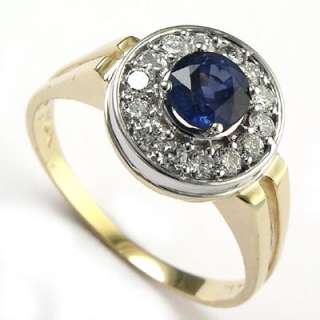   Ceylon Sapphire and Diamond Engagement Ring FREE Worldwide Shipping