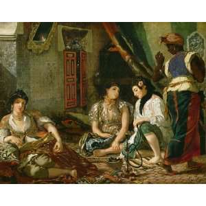 Kunstdruck (50 x 41, Delacroix) von Frauen von Algier in ihrem Gemach 