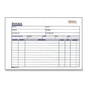  ADAMS MANUFACTURING CORP. ABFDC5840 Invoice Book, 2 Part 