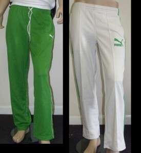 Mens PUMA Tracksuit Bottoms in Green&White XS,S,M,L,XL  