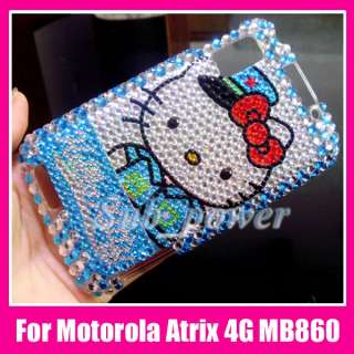 Hello Kitty Bling Case Cover Motorola Atrix 4G MB860 BL  
