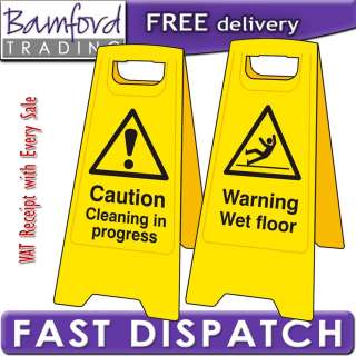 Bamford Trading   A Board Warning Wet Floor/Cleaning In Progress Sign 