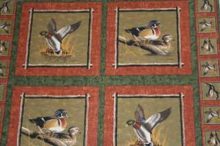 Panel Cotton Quilt Craft Mallard Duck Fabric )  