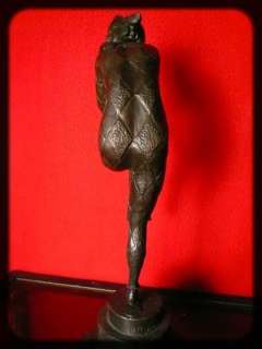 bronze dart la femme arlequin signée dh chiparus en vente sur  