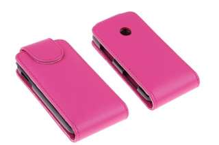 PINK Flip Leather Case/Cover/Pouch LG T300 Cookie Lite  