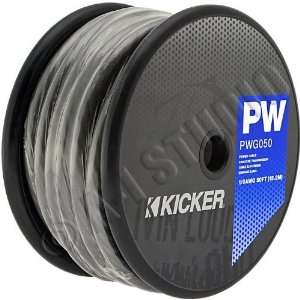  KICKER 09PWG050 Power Wire (1/0 Gauge, 50 Feet, Gray) Car 
