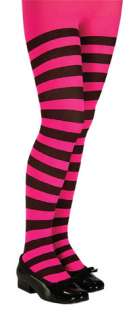 Girls Pink/Black Striped Tights   Stockings, Tights and Pantyhose