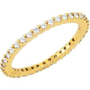 IceCarats Designer Jewelry Gift 14K Yellow Gold Wedding Band Ring Ring 