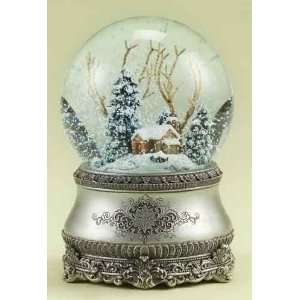  Pack of 2 Musical Vintage Style Winter Cottage Christmas 