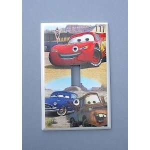 Disney Cars Lightening McQueen Mater Single Switch Plate Switchplate 