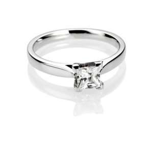  Cut Diamond Solitaire Engagement Ring   Platinum 950, 0.23 carat 