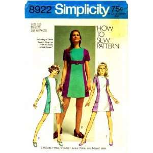  Simplicity 8922 Sewing Pattern Sleeveless Mini Dress Size 