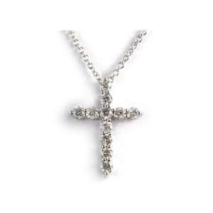 Effy 14k White Gold Diamond (.24 Ct. T.w.) Cross Pendant Jewelry