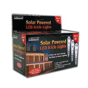 SOLAR POWERED LED ICICLE LIGHTS (SET OF 20)