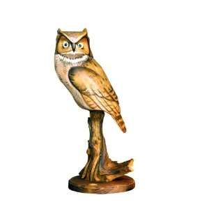 Great Horned Owl Wood Carving 