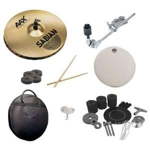   Kit, Cymbal Bag, Snare Head, Drumsticks, Drum Key, and Cymbal Felts