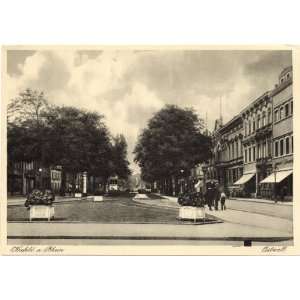 1930s Vintage Postcard East Wall Krefeld Germany