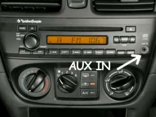   the following vehicles when equipped with  or Aux In Radio Jack