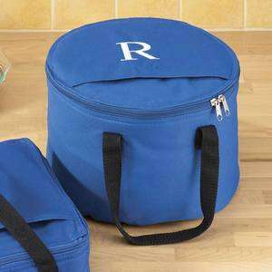MONOGRAMMED insulated CROCK POT Dish Pan Carry Bag tote  