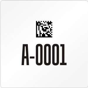  Custom 2D Barcode Label, 2 x 2 Tamperproof Void 