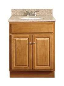 SUNCO 24W OAK BATHROOM VANITY SINGLE CABINET 2 DOOR 18 D VS2418RT 