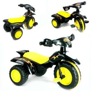  Black and Yellow Kids 3 Wheel Mini Motorbike TriCycle 
